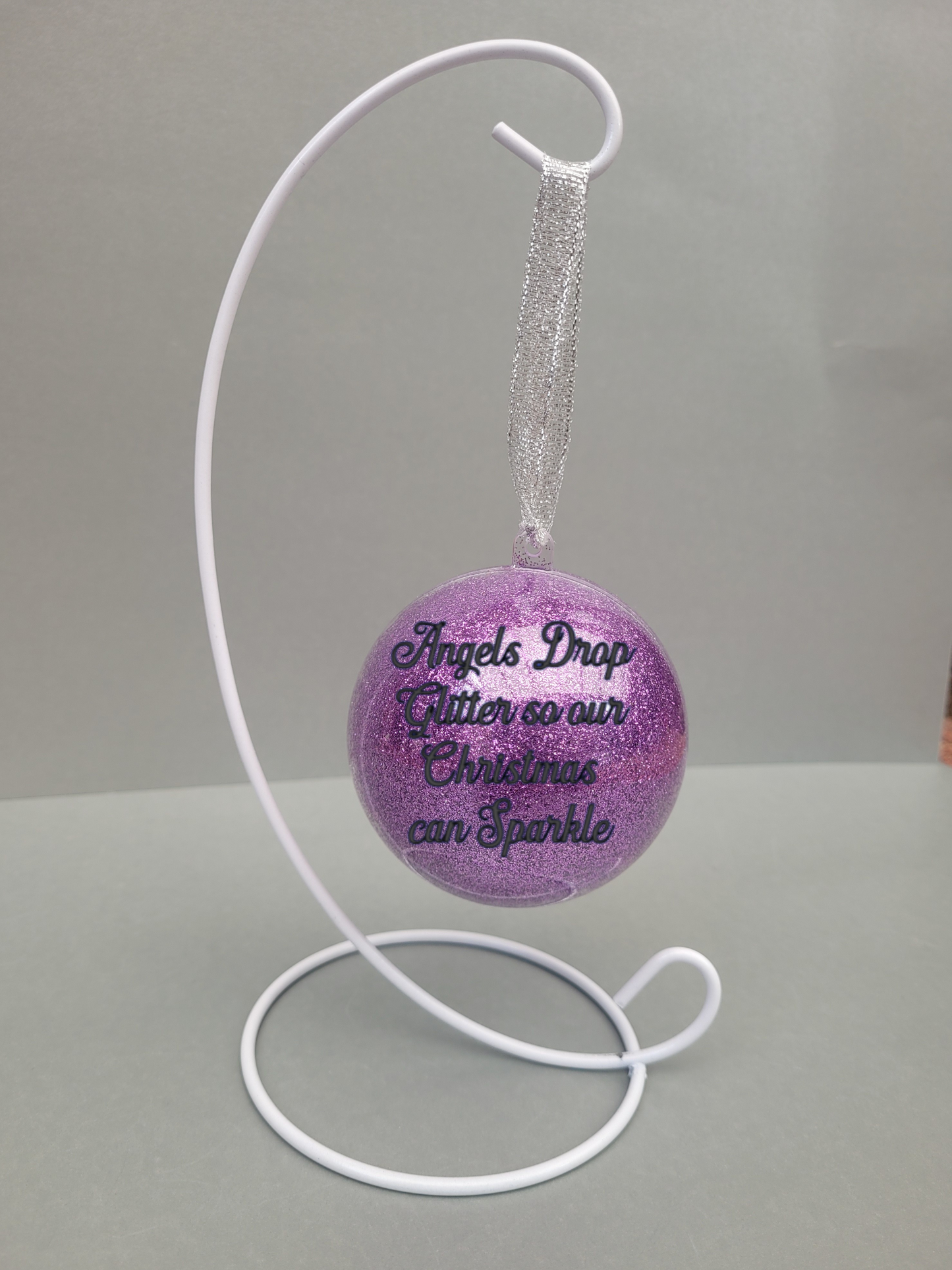Christmas Glitter Memory Bauble, lost loved one bauble, memory bauble, sparkly glitter Christmas decoration, Christmas tree bauble, personalised christmas decoration