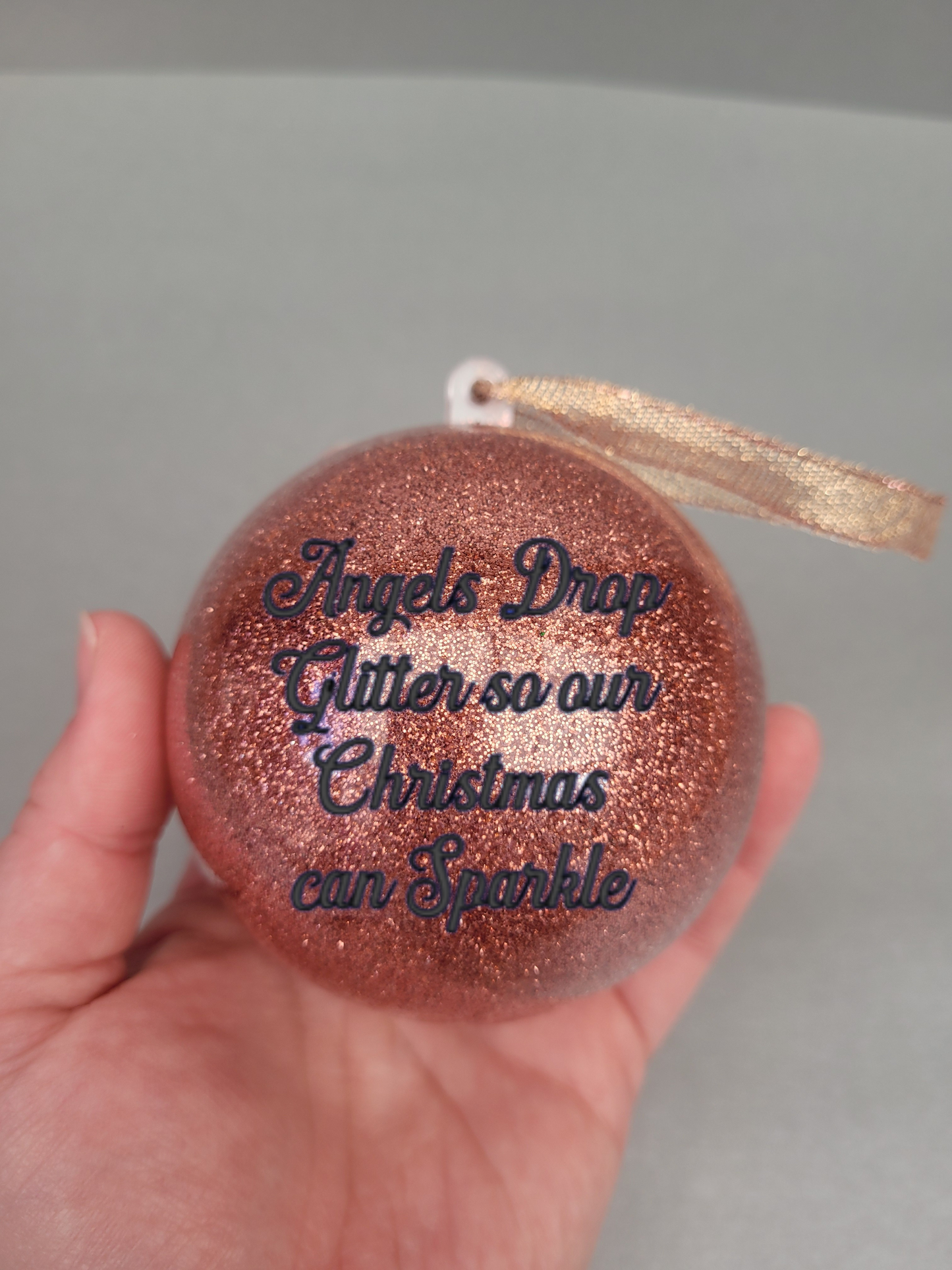 Christmas Glitter Memory Bauble, lost loved one bauble, memory bauble, sparkly glitter Christmas decoration, Christmas tree bauble, personalised christmas decoration
