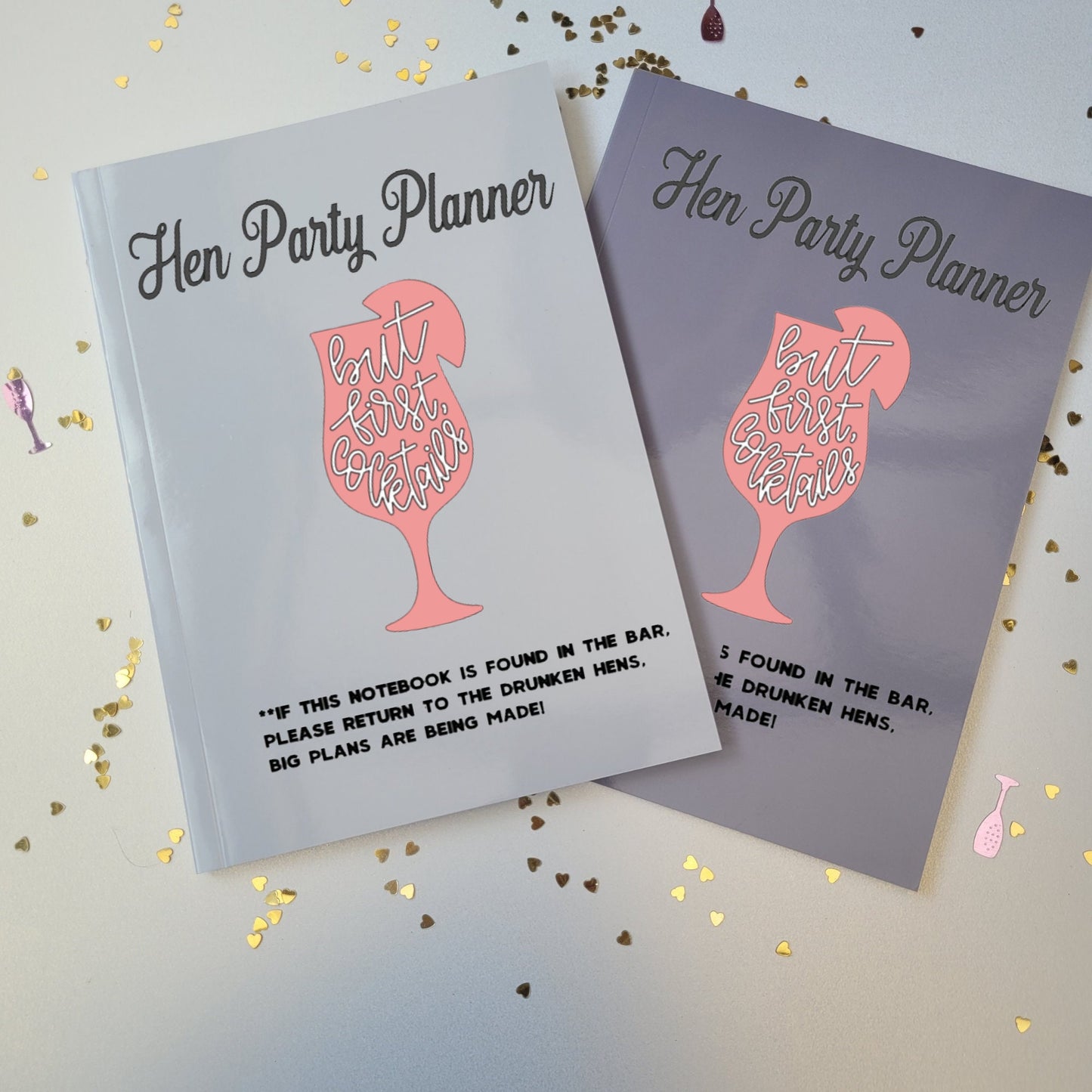 Hen party planner notebook, Bridesmaid notebook, gift for bridesmaid, bridesmaid proposal, bridesmaid box, grey notebook, hen do planning
