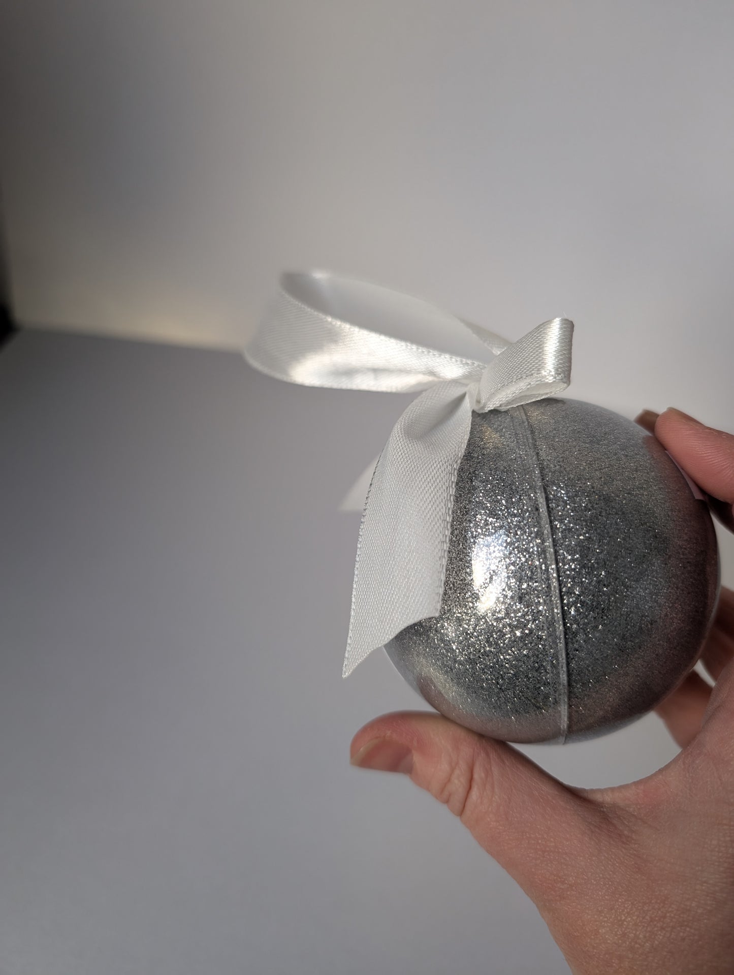 Handmade Christmas Bauble 2024, Glitter Bauble "It's my first Christmas 2024"