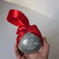 Handmade Christmas Bauble 2024, Glitter Bauble "It's my first Christmas 2024"