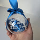 Untie the ribbon to see how little I was in 2024, measure me ribbon, Christmas 2024 bauble, baby bauble 2024