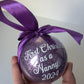 Handmade Christmas Bauble 2024, Glitter Bauble which can be personalised with any name, First Christmas as Mummy/Daddy/Grandad/Nanny