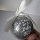 Handmade Christmas Bauble 2024, Glitter Bauble which can be personalised with any name, First Christmas as Mummy/Daddy/Grandad/Nanny