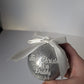 Handmade Christmas Bauble 2024, Glitter Bauble which can be personalised with any name, First Christmas as Mummy/Daddy/Grandad/Nanny