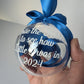 Untie the ribbon to see how little I was in 2024, measure me ribbon, Christmas 2024 bauble, baby bauble 2024