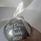 Handmade Christmas Bauble 2024, Glitter Bauble which can be personalised with any name, First Christmas as Mummy/Daddy/Grandad/Nanny