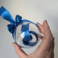 Untie the ribbon to see how little I was in 2024, measure me ribbon, Christmas 2024 bauble, baby bauble 2024