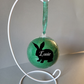 Christmas Glitter Rabbit Memory Bauble, pet bauble, memory bauble, sparkly glitter Christmas decoration, Christmas tree bauble, paw print christmas bauble, personalised christmas decoration