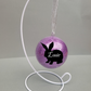 Christmas Glitter Rabbit Memory Bauble, pet bauble, memory bauble, sparkly glitter Christmas decoration, Christmas tree bauble, paw print christmas bauble, personalised christmas decoration