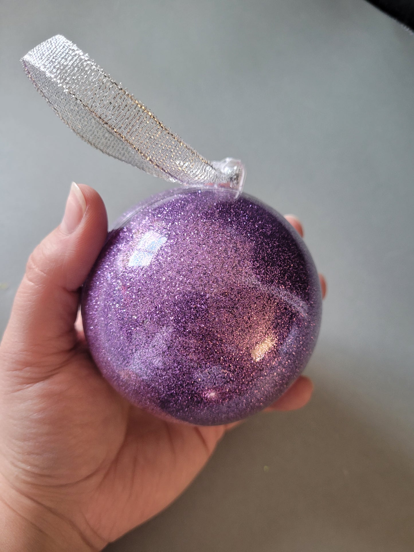 Christmas Glitter Dog Memory Bauble, pet bauble, memory bauble, sparkly glitter Christmas decoration, Christmas tree bauble, paw print christmas bauble, personalised christmas decoration