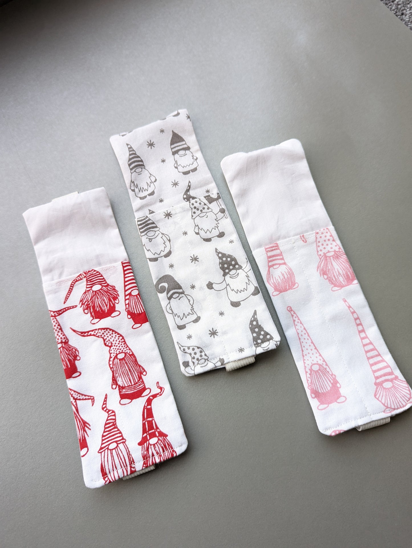 Red Pen Pouch, fits over A5 notebook, red gonk print, stocking filler, never lose a pen again as it will always be with your notebook