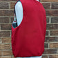 Christmas Dinosaur Reversible Waistcoat, fully reversible red or dinosaur front and back, popper fastening, available from newborn to age 10