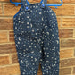 Navy Blue Moon and Stars Kids Dungarees, handmade dungarees, Christmas clothing for kids, Christmas dungarees