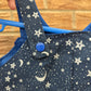 Navy Blue Moon and Stars Kids Dungarees, handmade dungarees, Christmas clothing for kids, Christmas dungarees