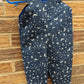 Navy Blue Moon and Stars Kids Dungarees, handmade dungarees, Christmas clothing for kids, Christmas dungarees