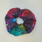 Galaxy pattern large scrunchie, Space themed elasticated hair accessory