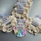 Bride Large Hair Scrunchie, Bride to be and date of wedding gift tag, Personalised Bridal gift, Hen party gift box