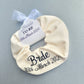Bride Large Hair Scrunchie, Bride to be and date of wedding gift tag, Personalised Bridal gift, Hen party gift box