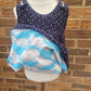 Reversible Day and Night Dress, Wedding outfit Toddler, Baby Girl Summer Dress, A line dress, handmade to order in the UK, 2 outfits in 1