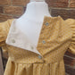 Fairy tale baby dress, First Birthday Outfit, Wedding Outfit Toddler, Baby Girl Summer Dress, handmade to order, mustard, honeycomb dress