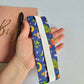 Space Theme Pen Pouch, fits over A5 notebook, Space print, elasticated strap, never lose a pen again as it will always be with your notebook