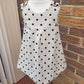 Reversible Black and White Polka dot dress, Baby Girl Summer Dress, handmade to order in the UK, 2 outfits in 1, Wedding outfit Toddler
