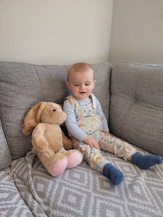 Rabbit Baby Dungarees, Handmade Baby & Toddler Clothing, Bunny Rabbit Dungarees, Easter Rabbit Dungarees, Easter Box, Personalise this item