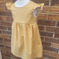 Fairy tale baby dress, First Birthday Outfit, Wedding Outfit Toddler, Baby Girl Summer Dress, handmade to order, mustard, honeycomb dress
