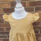 Fairy tale baby dress, First Birthday Outfit, Wedding Outfit Toddler, Baby Girl Summer Dress, handmade to order, mustard, honeycomb dress