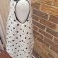 Reversible Black and White Polka dot dress, Baby Girl Summer Dress, handmade to order in the UK, 2 outfits in 1, Wedding outfit Toddler