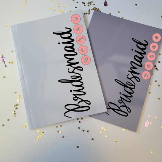 Bridesmaid notes, Bridesmaid notebook, gift for bridesmaid, bridesmaid proposal, bridesmaid box, silver notebook, hen do planning, todo list