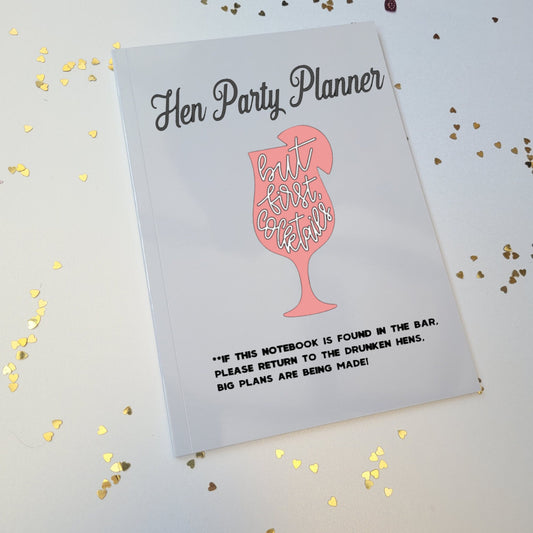 Hen party planner notebook, Bridesmaid notebook, gift for bridesmaid, bridesmaid proposal, bridesmaid box, silver notebook, hen do planning