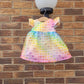 Rainbow flower girl dress, First Birthday Outfit, Wedding Outfit Toddler, Baby Girl Summer Dress, Rainbow heart dress, Rainbow sparkly Dress